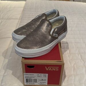 Vans Classic Slip-On in Shimmering Bronze leather